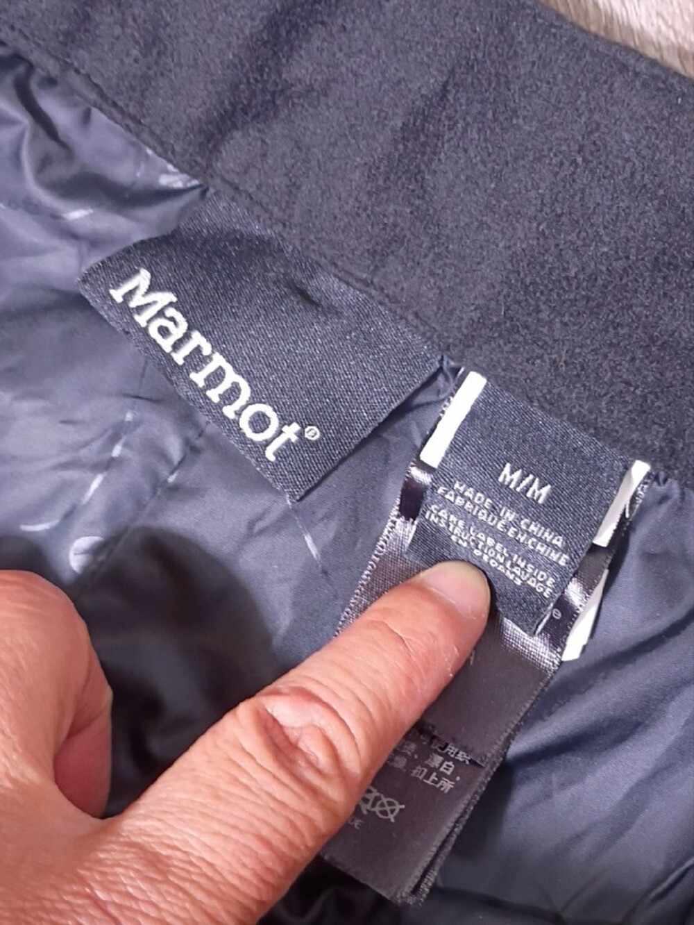 Marmot Black Cold And Rain Shell Pants with Logo Patch - Picture 10 of 14